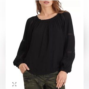 Sanctuary Black Say So Blouse Size XS
